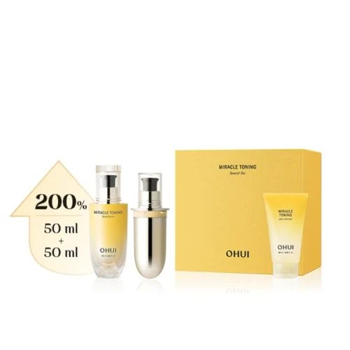 OHUI MIRACLE TONING GLOW SERUM SET